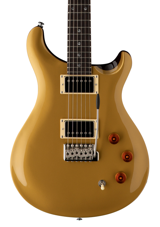 Front of PRS SE DGT David Grissom Signature Trem Gold Top Moons.