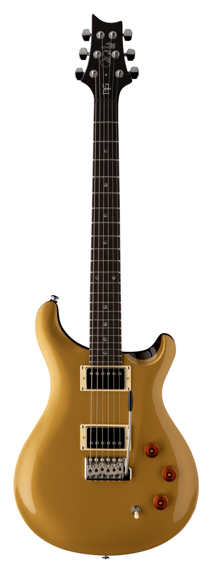 Full frontal of PRS SE DGT David Grissom Signature Trem Gold Top Moons.