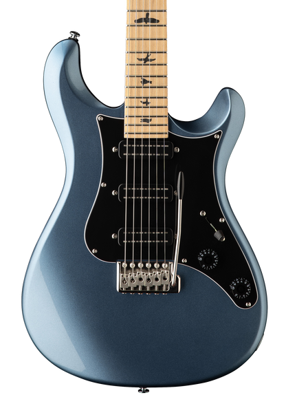 Front of PRS SE NF3 Ice Blue Metallic Maple.