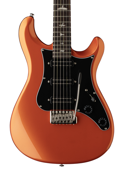 Front of PRS SE NF3 Metallic Orange Rosewood.