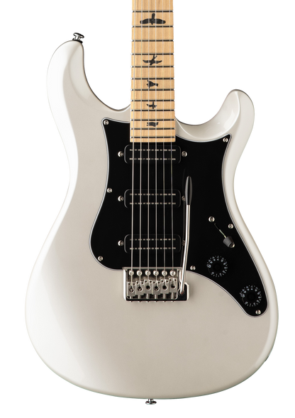 Front of PRS SE NF3 Pearl White Maple.