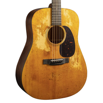 Close up of Martin D-18 Street Legend w/case