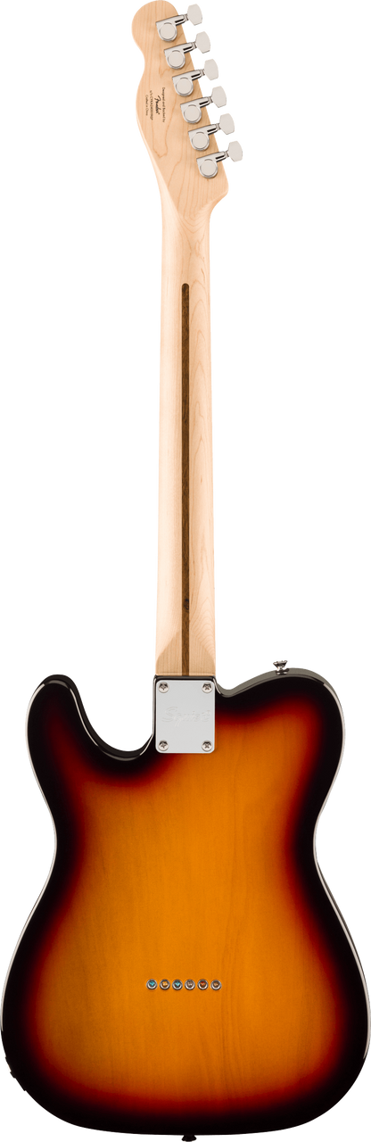 Back of Squier Affinity Series Telecaster Thinline MP 3-Color Sunburst.