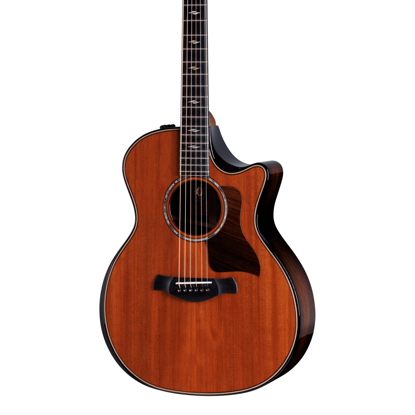 Front of Taylor 50th Anniversary 814ce Builder's Edition Sinker Redwood Top.