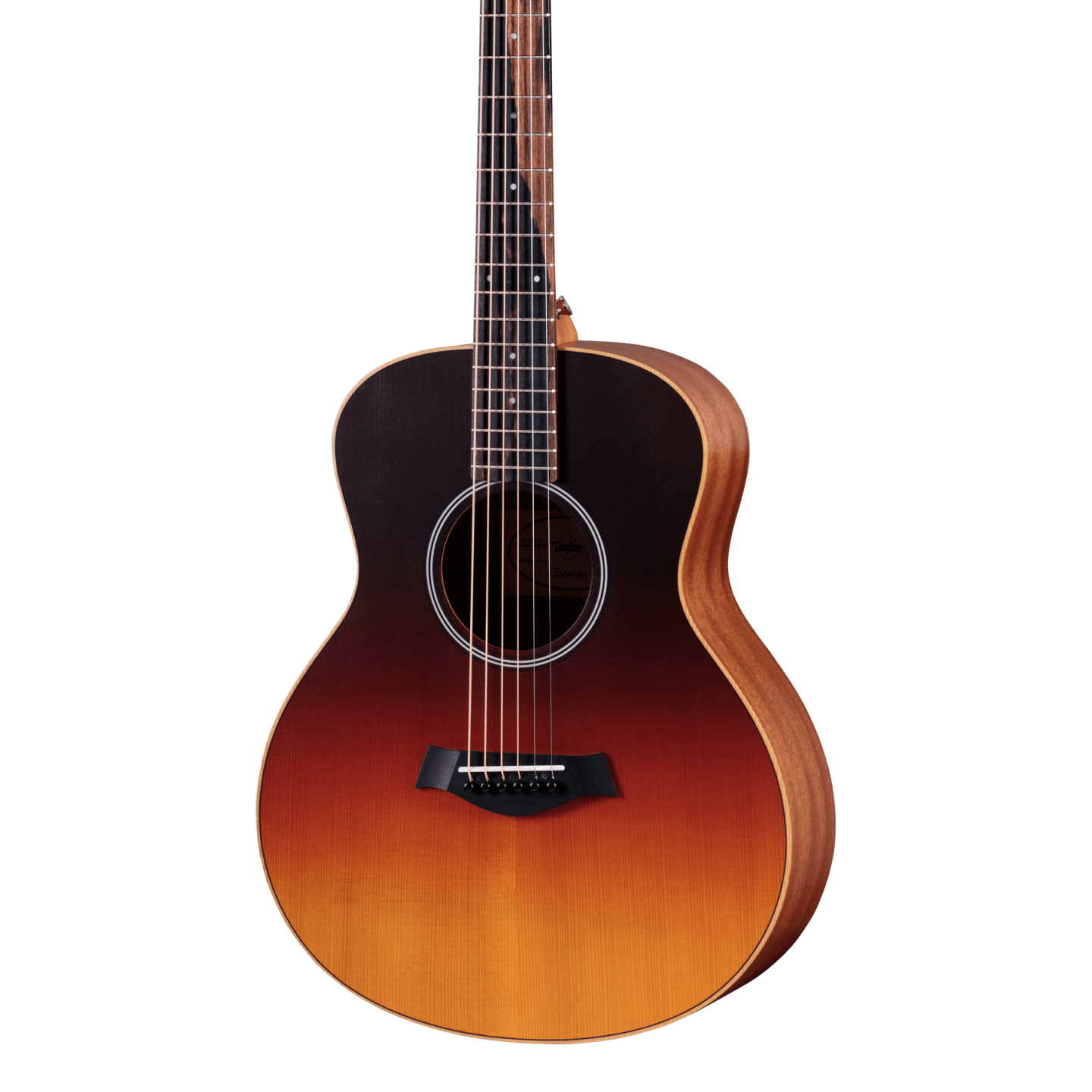 Front of Taylor GS Mini-e Sunset Fade Special Edition.