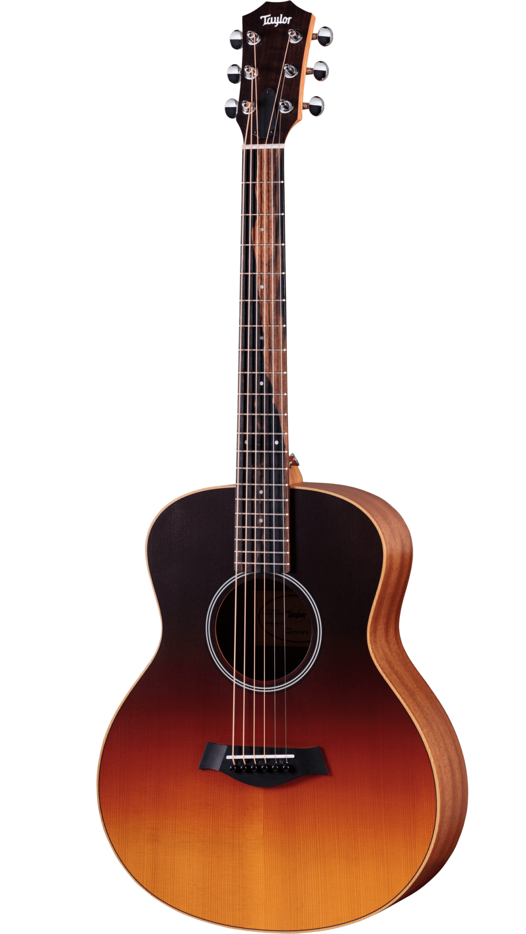 Full frontal of Taylor GS Mini-e Sunset Fade Special Edition.