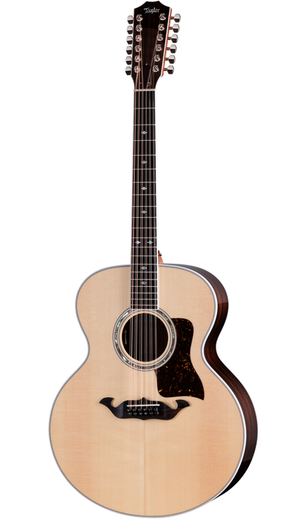 Full frontal of Taylor Legacy 855e 12 String Natural.