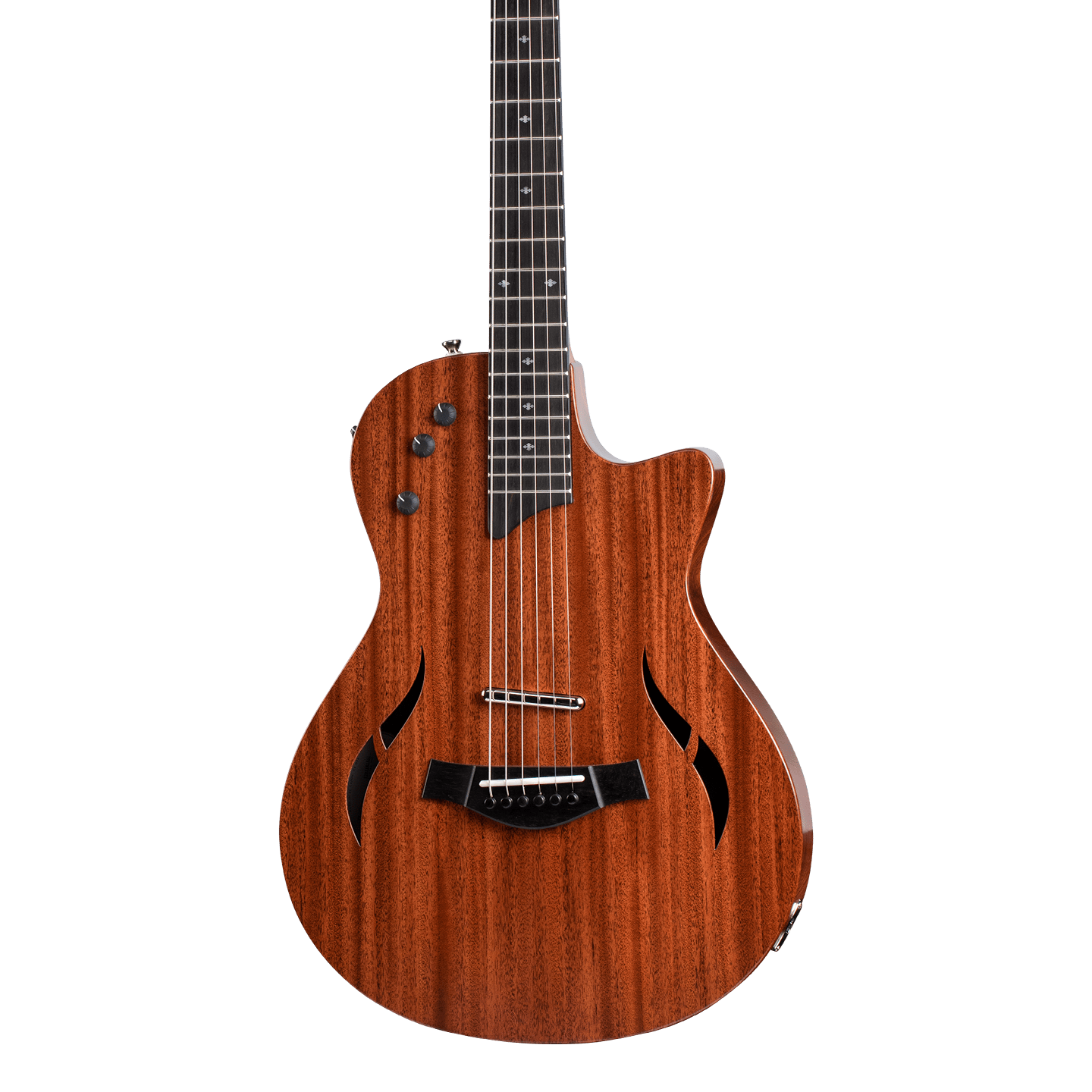 Front of Taylor T5z Classic Natural Neo-Tropical Mahogany.