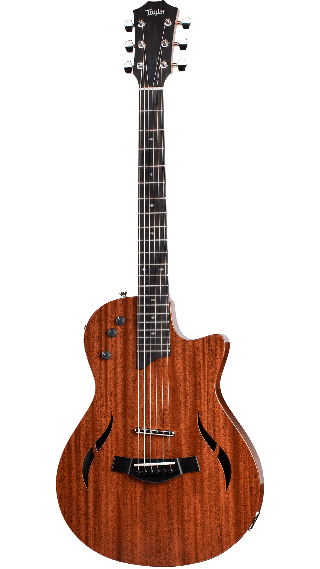 Full frontal of Taylor T5z Classic Natural Neo-Tropical Mahogany.