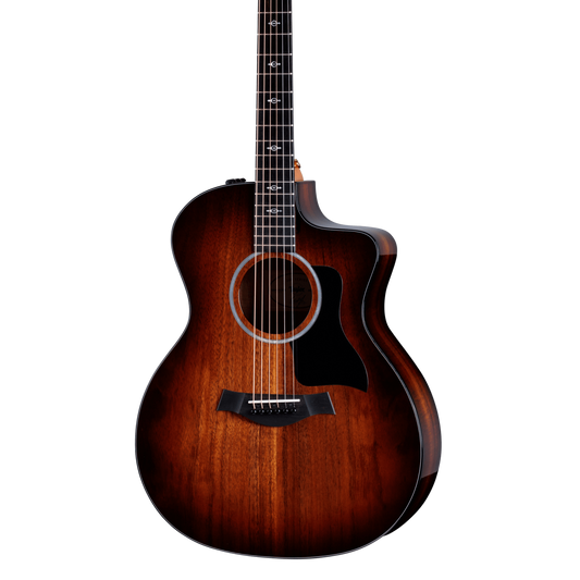 Front of Taylor 224ce-K DLX Shaded Edge Burst.