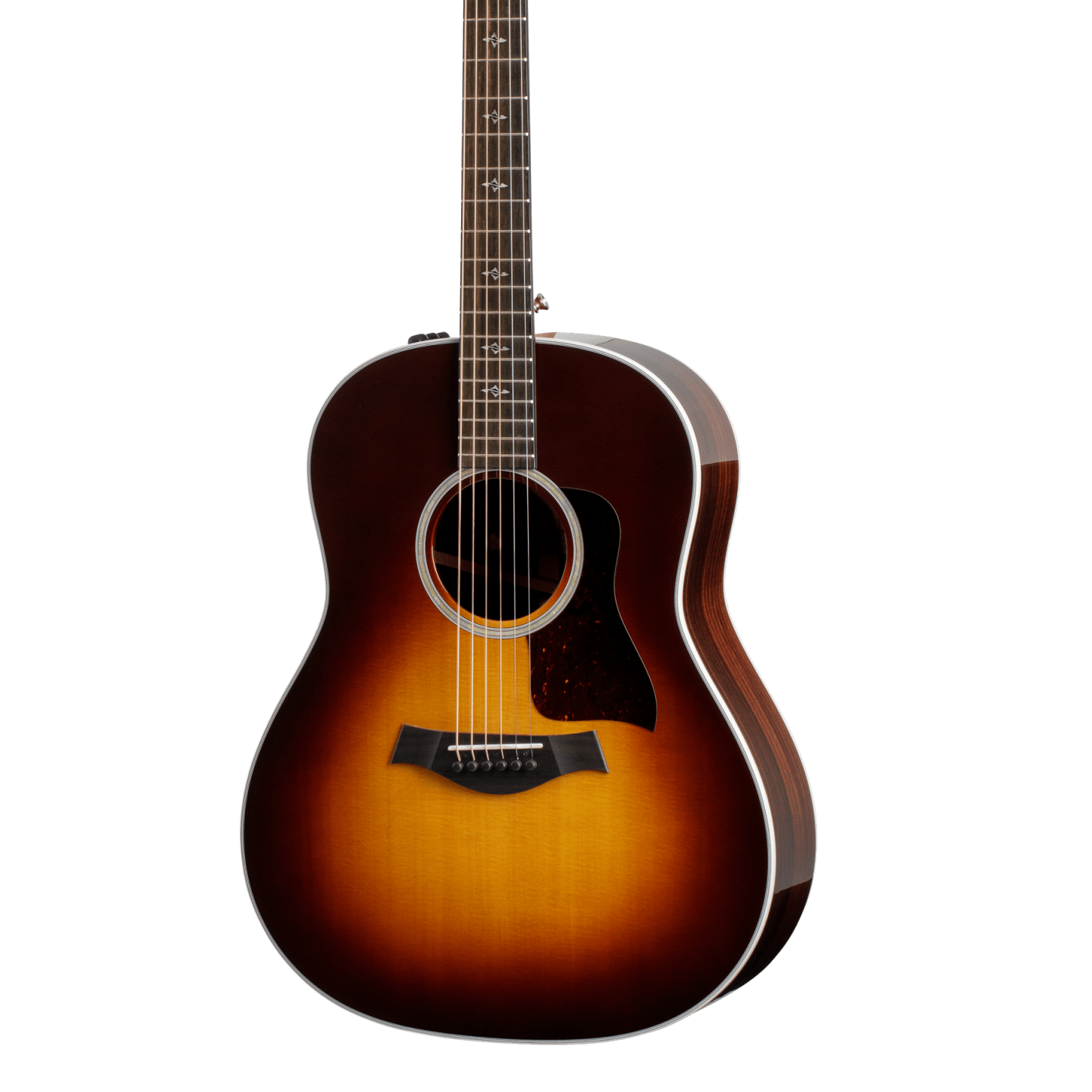 Front of Taylor 417e-R Tobacco Sunburst V-Class bracing.