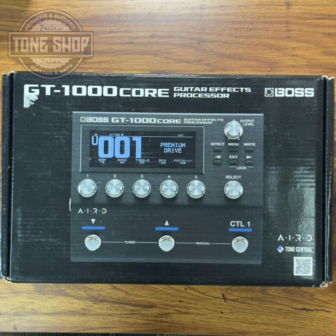 Box for Used Boss GT1000 Core w/box.