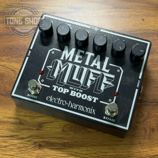 Top of Used Electro-Harmonix Metal Muff.