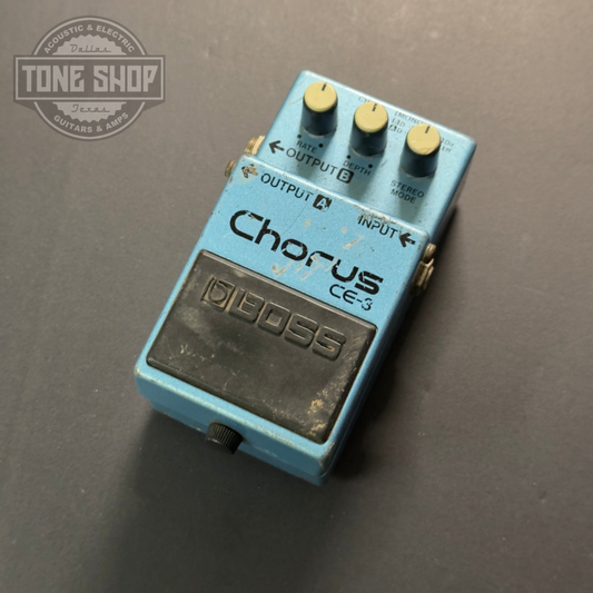 Top of Used Boss CE-3 Chorus Pedal.