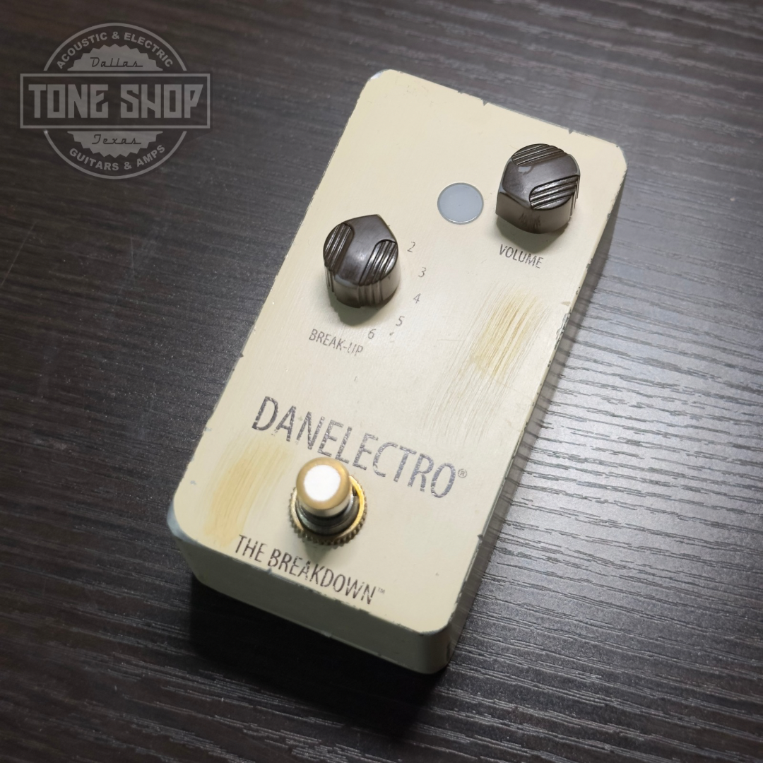 Top of Used Danelectro "The Breakdown".