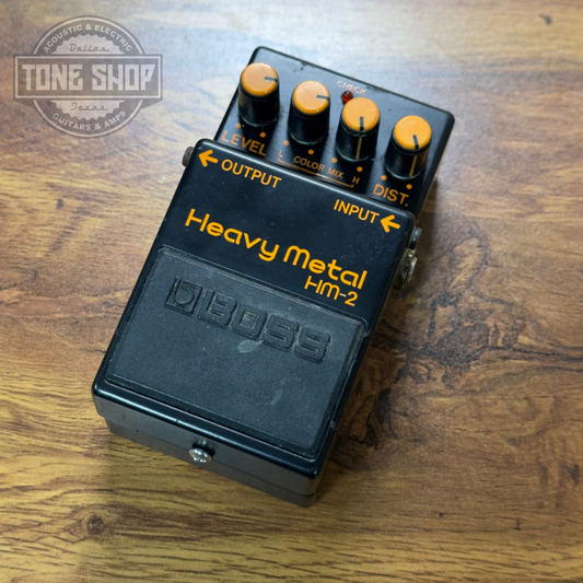 Top of Used Boss HM-2 (Black Label MIT).