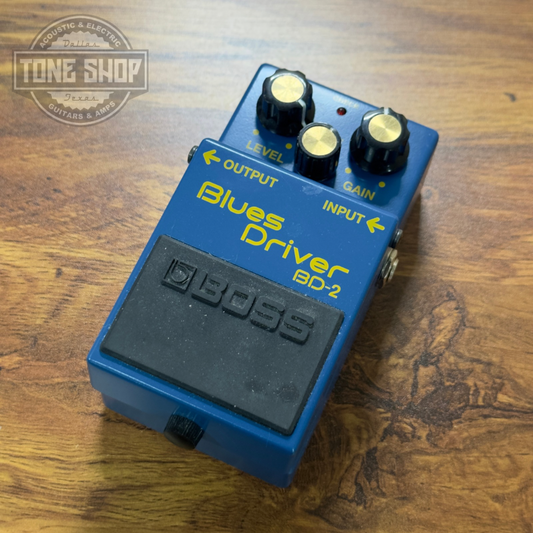 Top of Used Boss BD-2 Blues Driver w/box.