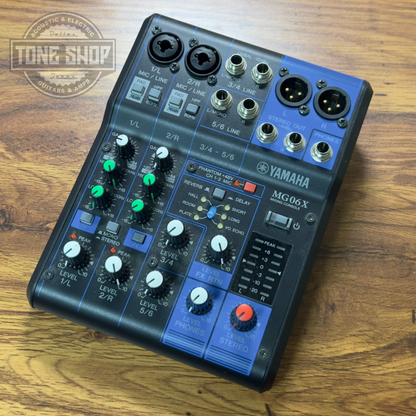 Top of Used Yamaha MG06X 6-Channel Mixer.