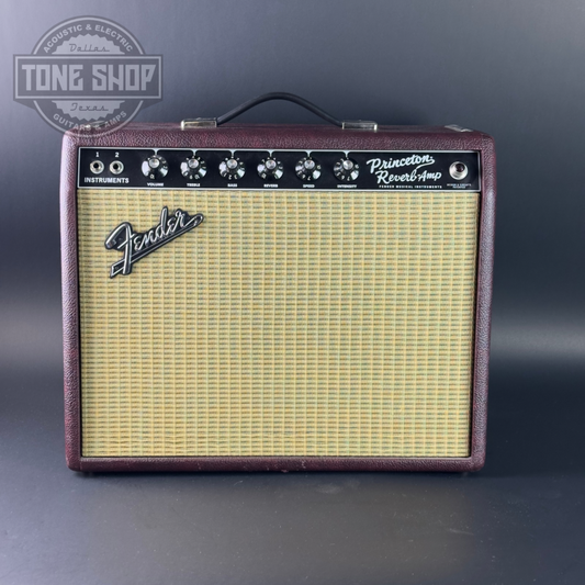 Front of Used Fender FSR 65 Reissue Princeton 1x12 Bordeaux.