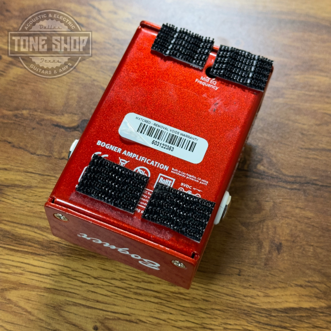 Bottom of Used Bogner Ecstasy Red Mini Overdrive.