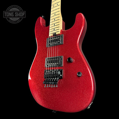 Front angle of Charvel Custom Shop San Dimas 2H FR Red Sparkle.