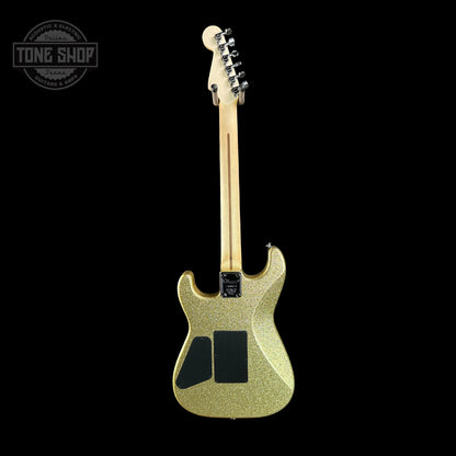 Full back of Charvel Custom Shop San Dimas HSS Gold Sparkle.