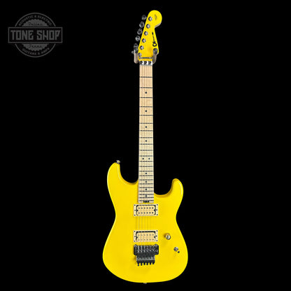 Full front of Charvel Custom Shop San Dimas 2H FR Graffiti Yellow.