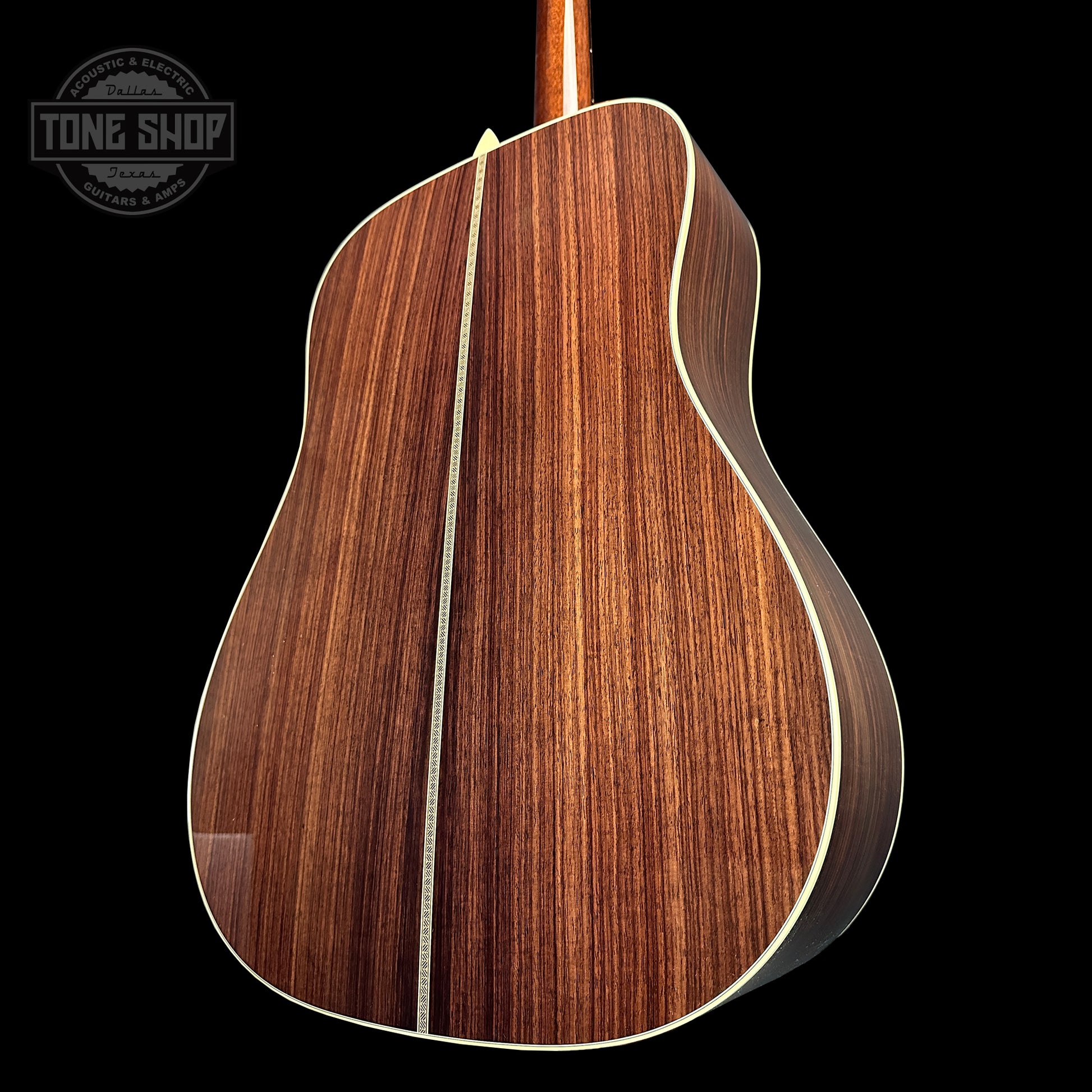 Back angle of Collings D2H Natural Sitka/EIR.