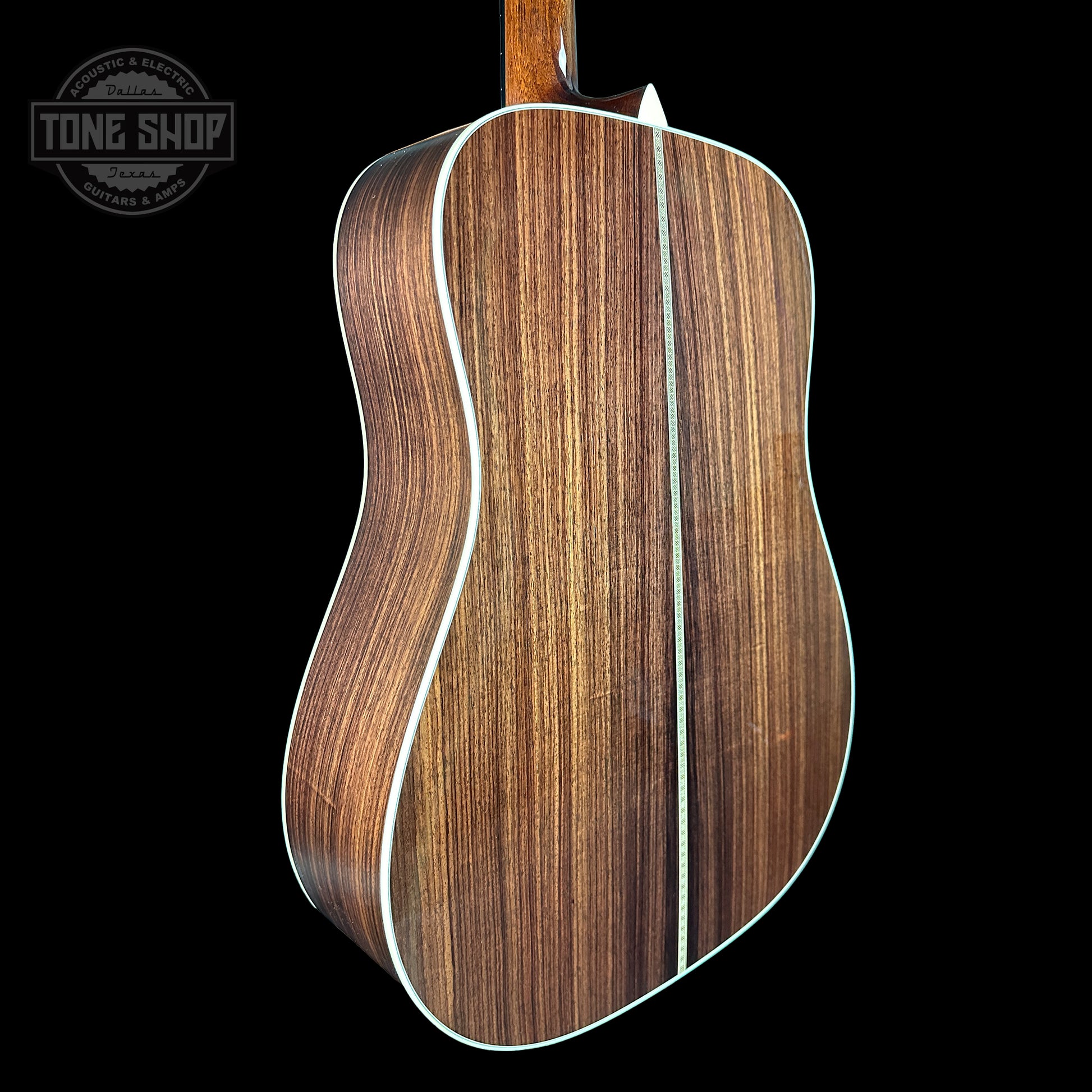 Back angle of Collings D2H Natural Sitka/EIR.