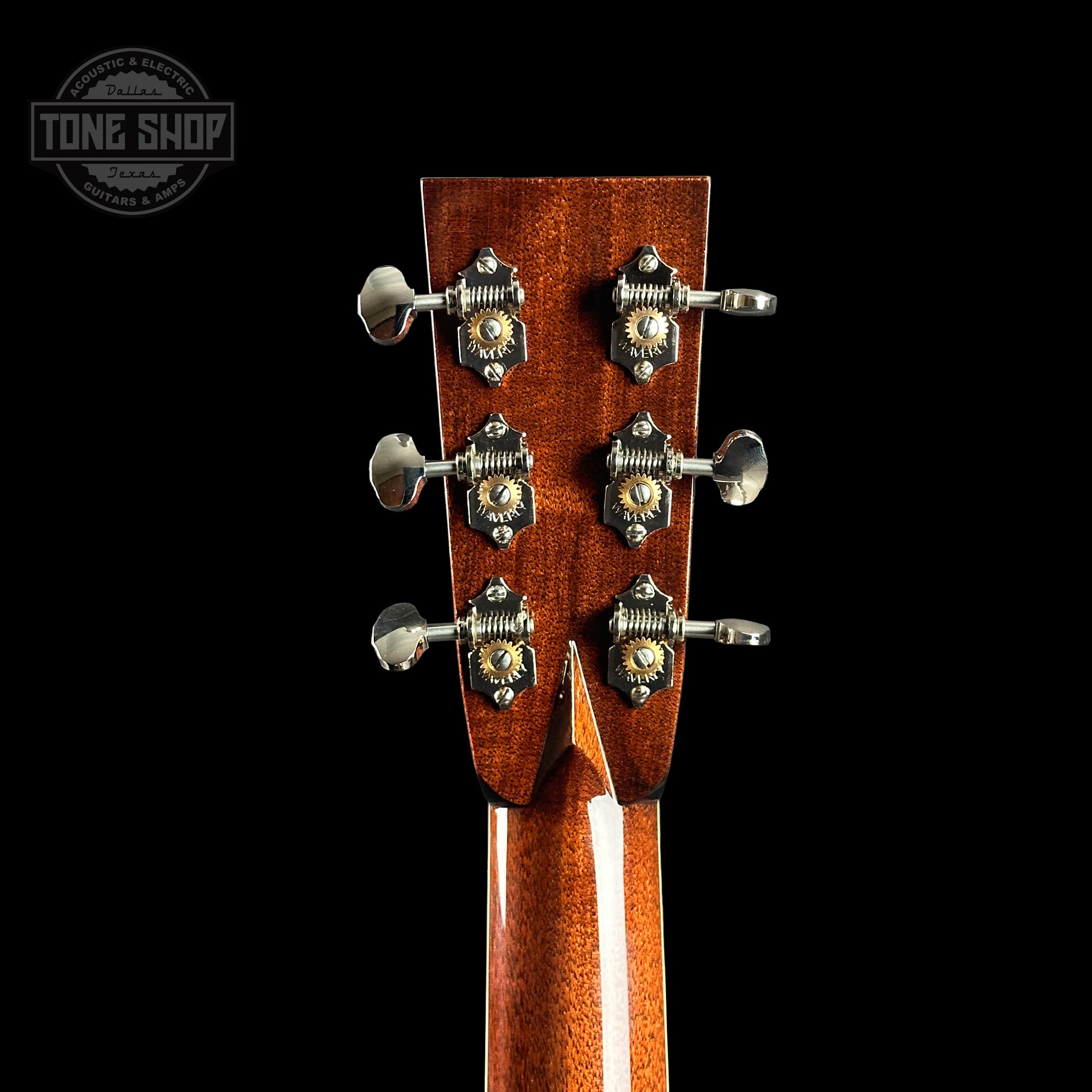 Back of headstock of Collings CW Indian.