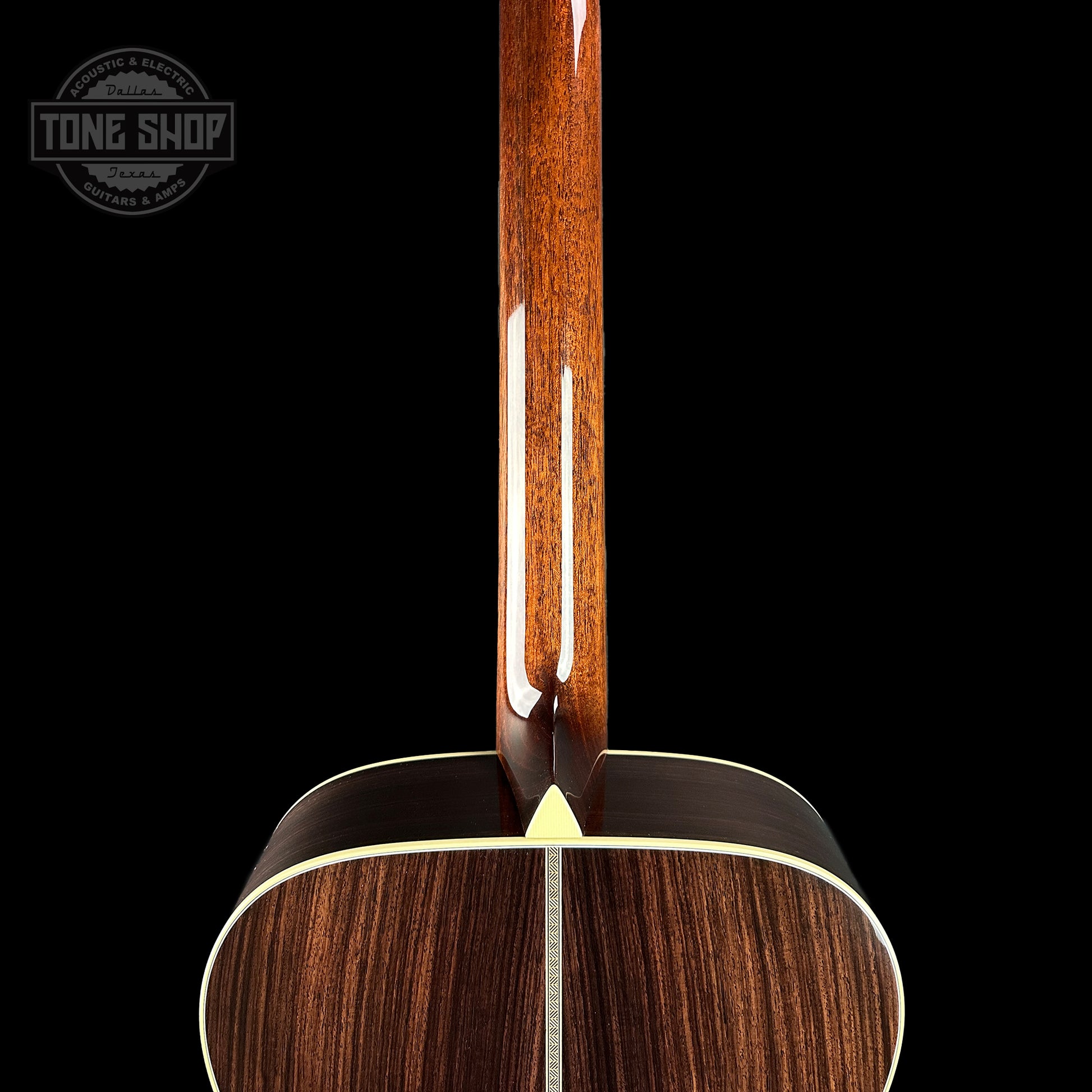 Back of neck of Collings OM2H Sunburst.