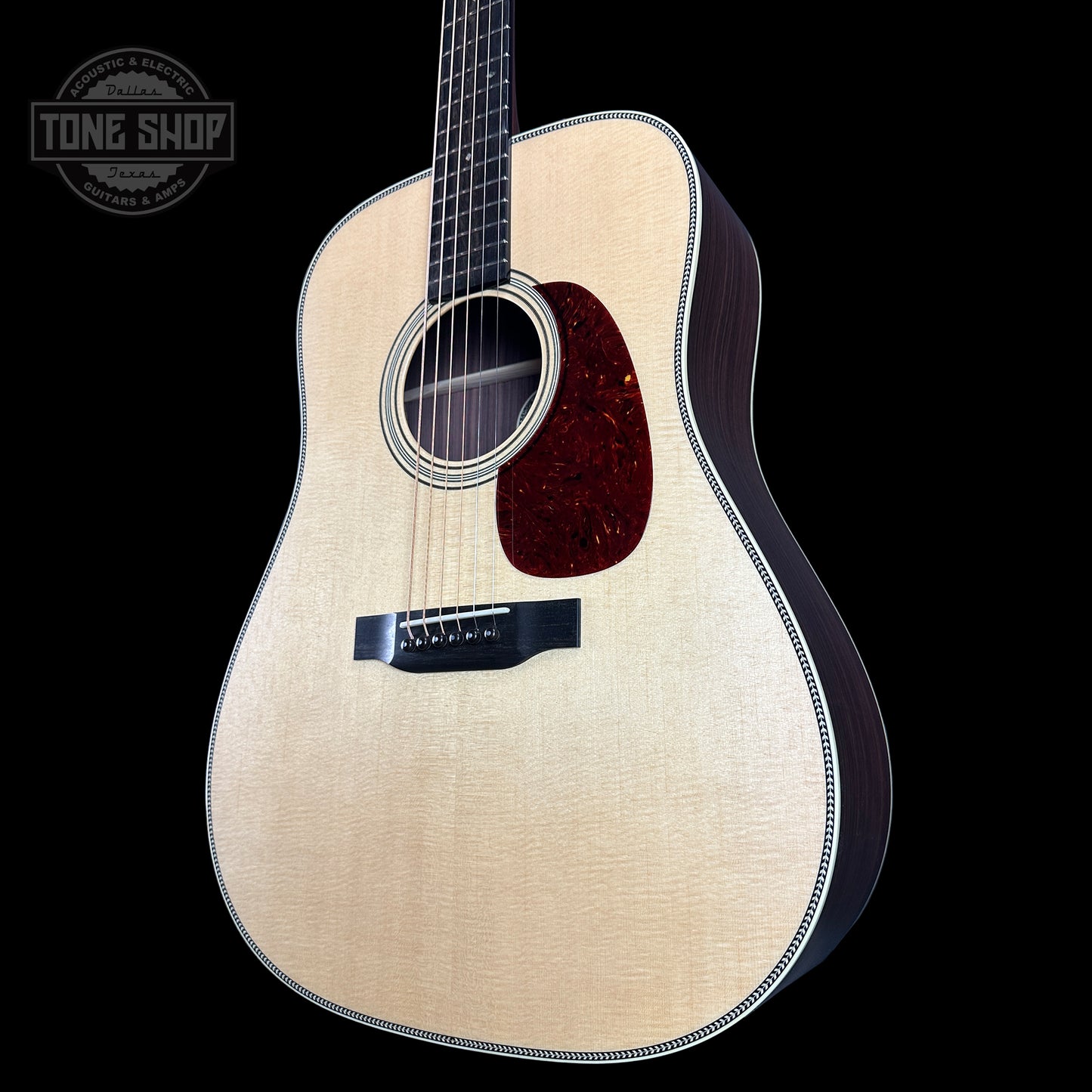 Front angle of Collings D2H Natural Sitka/EIR.