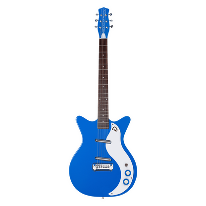 Full front shot of Danelectro 59 MOD NOS+ GOGO Blue