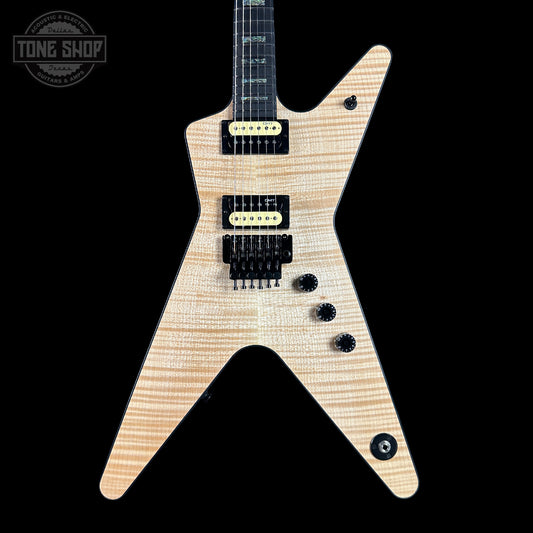 Front of Dean USA Custom Shop ML Natural Oil Finished Flamed Maple.