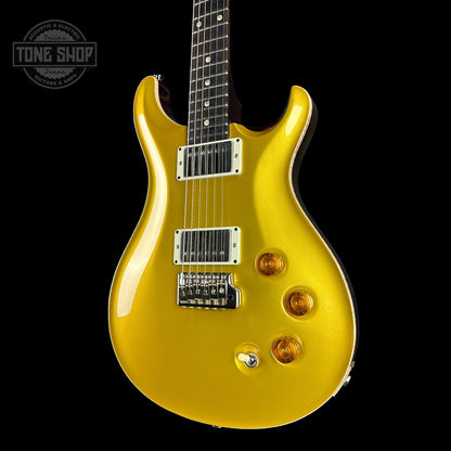 Front angle of PRS DGT David Grissom Trem Gold Top w/moons.