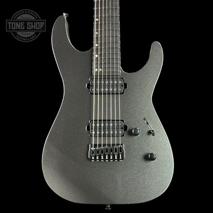 Front of ESP USA M-7 Baritone  Black Adamantium.