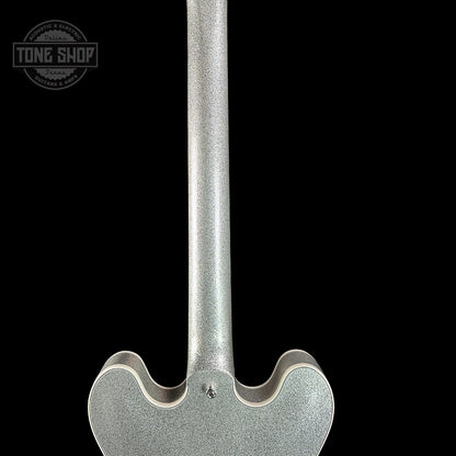 Back of neck of Gibson Custom Shop 1959 ES-355 Reissue Diamond F-Holes Silver Sparkle Heavy Flake Gloss.