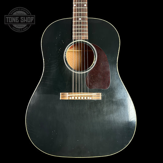 Front of Gibson Custom Shop Made 2 Measure 1942 Banner J-45 Murphy Lab Light Aged Ebony.