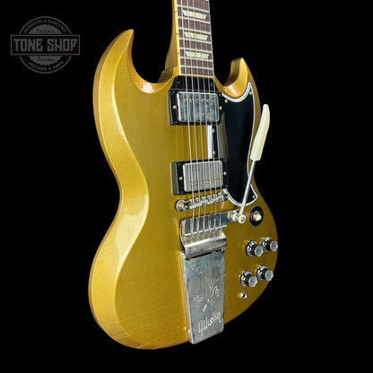 Front angle of Gibson Custom Shop M2M 1964 SG Standard Reissue w/Maestro Murphy Lab Ultra Light Aged Double Gold w/Stinger.