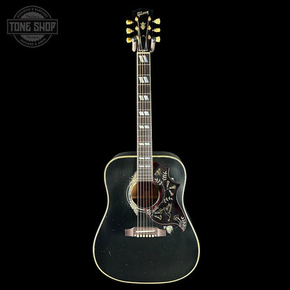 Full front of Gibson Custom Shop Dealer Select 1960 Hummingbird Ebony Heavy Aged.