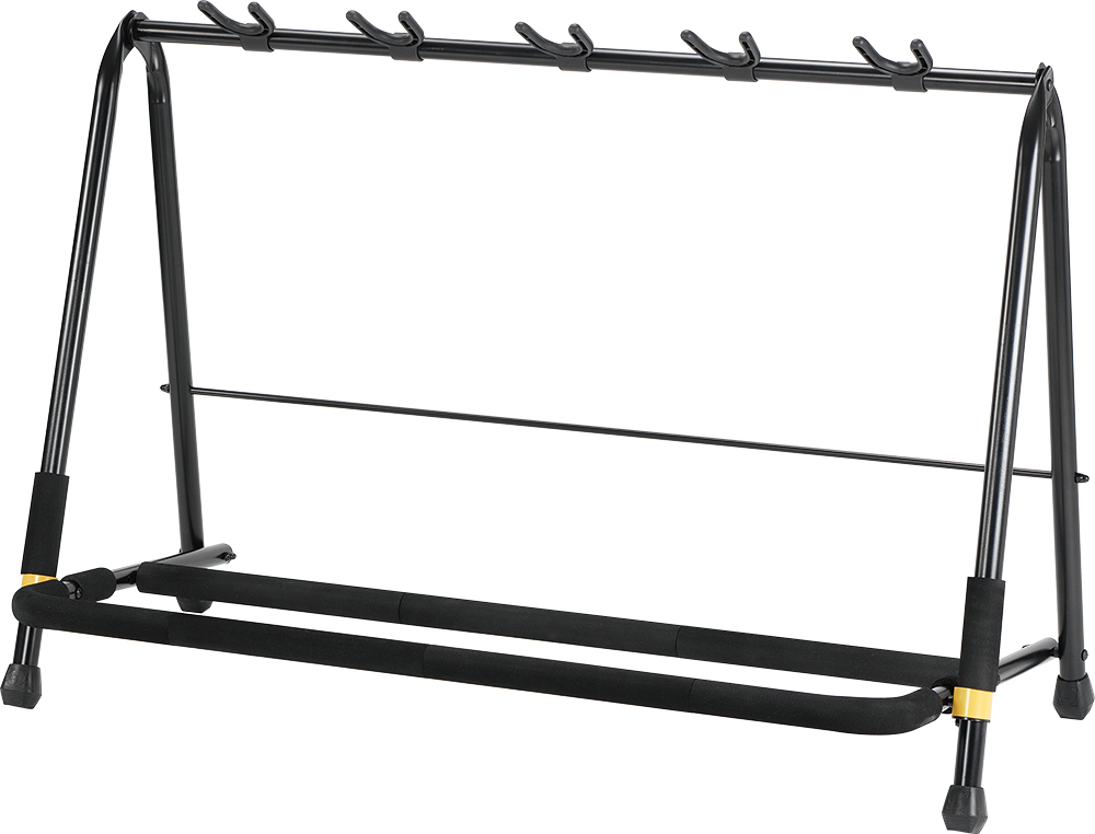 Front angle of Hercules GS525B 5 Guitar Rack.