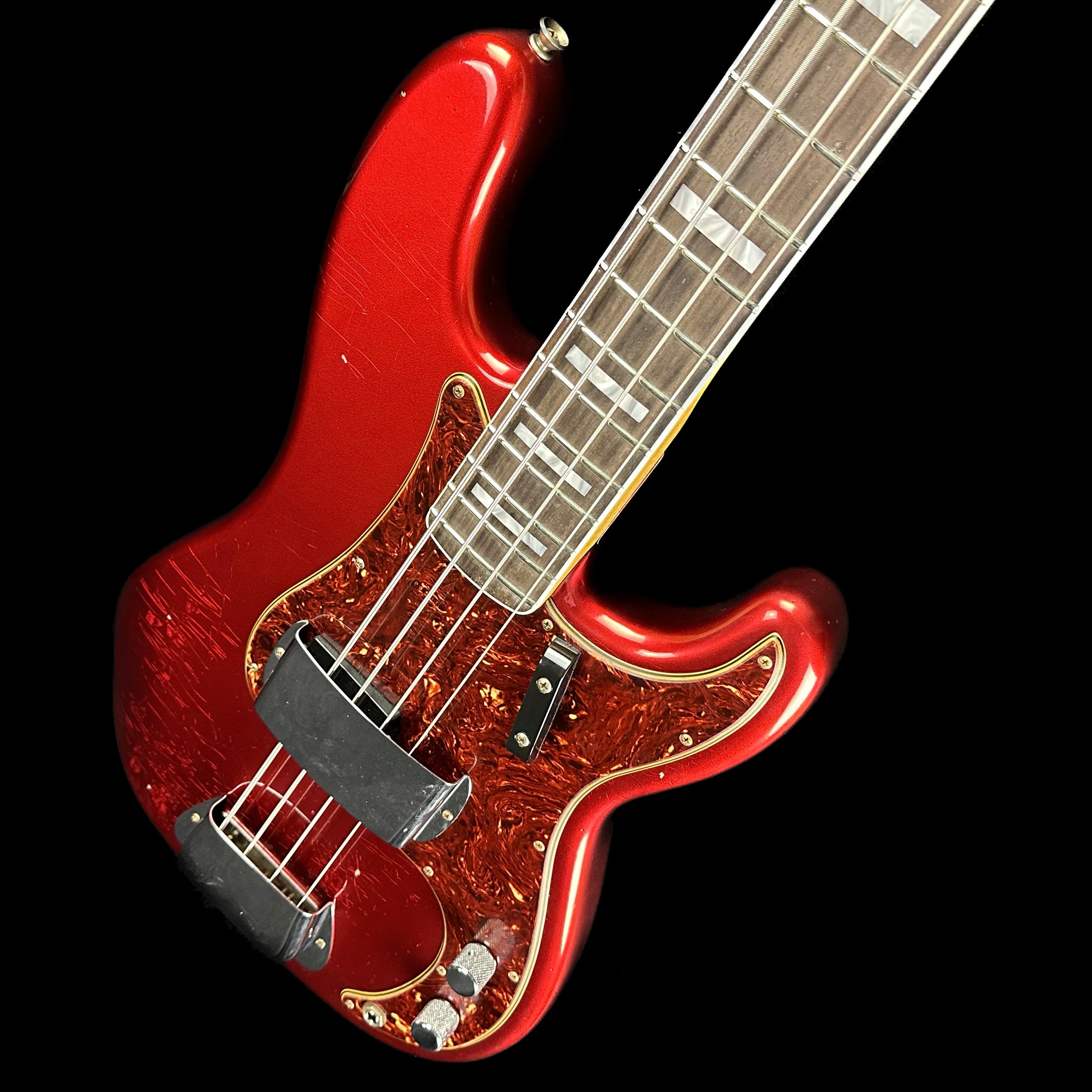 Fender Custom Shop Limited P Jazz Bass Journeyman Aged Candy Apple Red  w/case