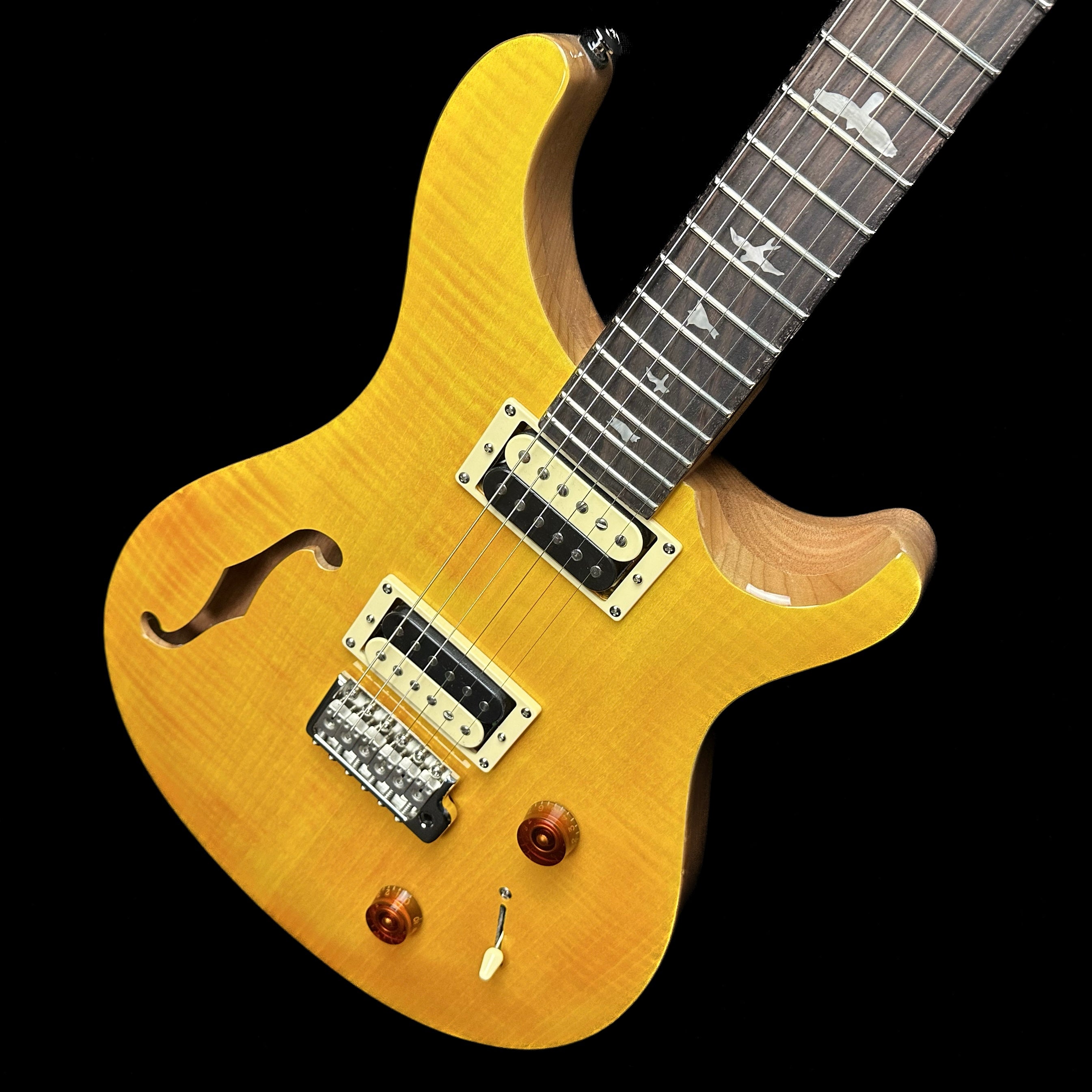 PRS Paul Reed Smith SE Custom 22 Semi-Hollow Santana Yellow w/bag