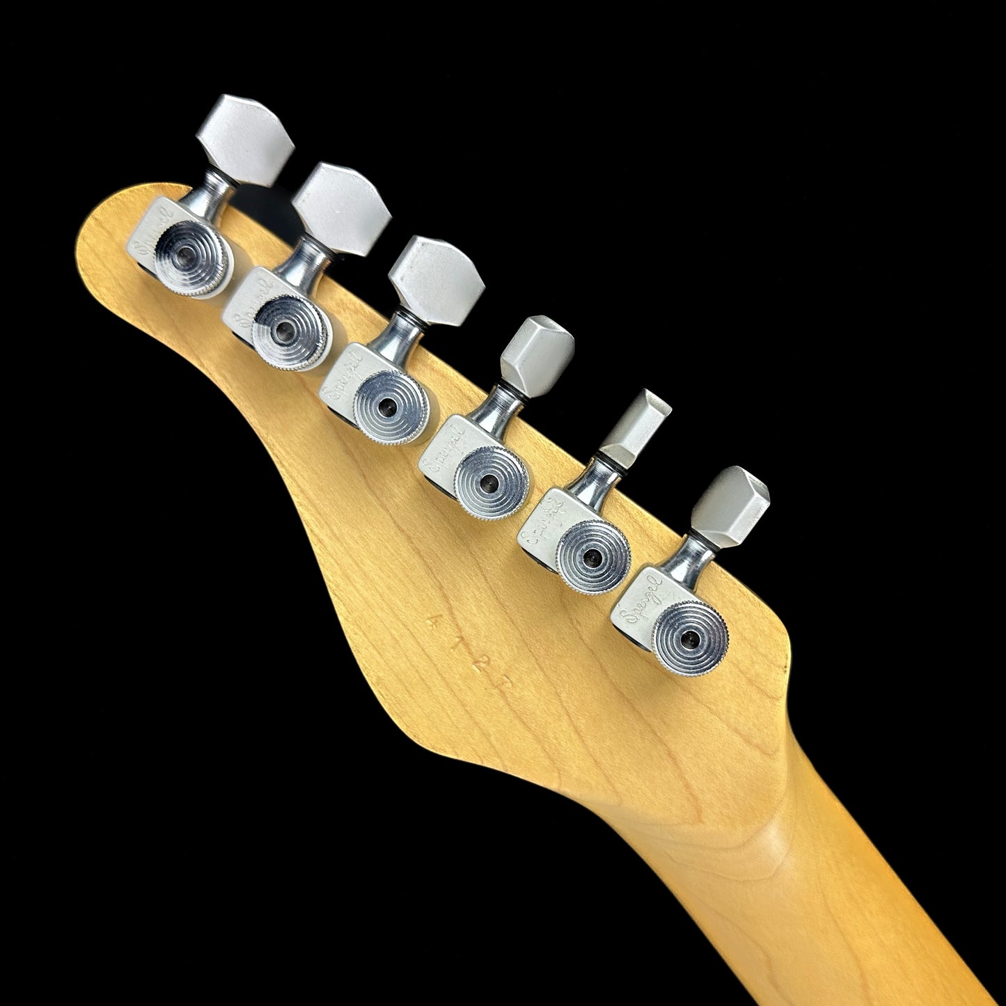 Back of headstock of Used Zion S White TSU14843.