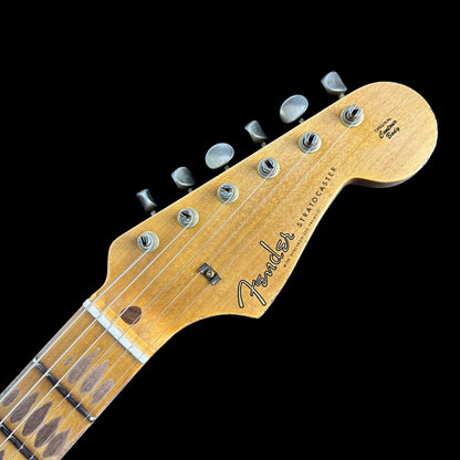 Headstock of Fender Custom Shop Limited Edition '57 Stratocaster Relic Wide Fade 2 Color Sunburst.