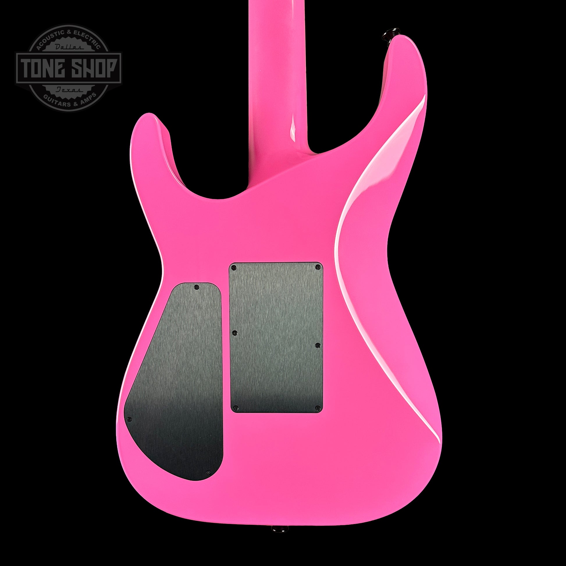 Back of Jackson Custom Shop SL2H Reverse Headstock Bubblegum.