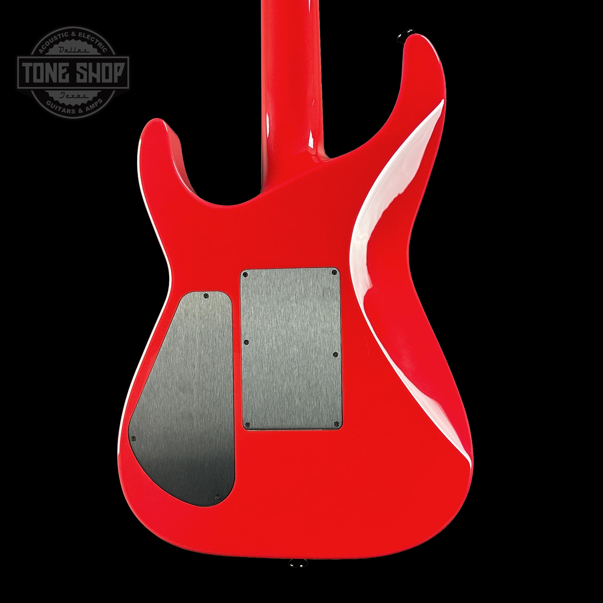 Back of Jackson Custom Shop SL2H Reverse Headstock Dakota Red