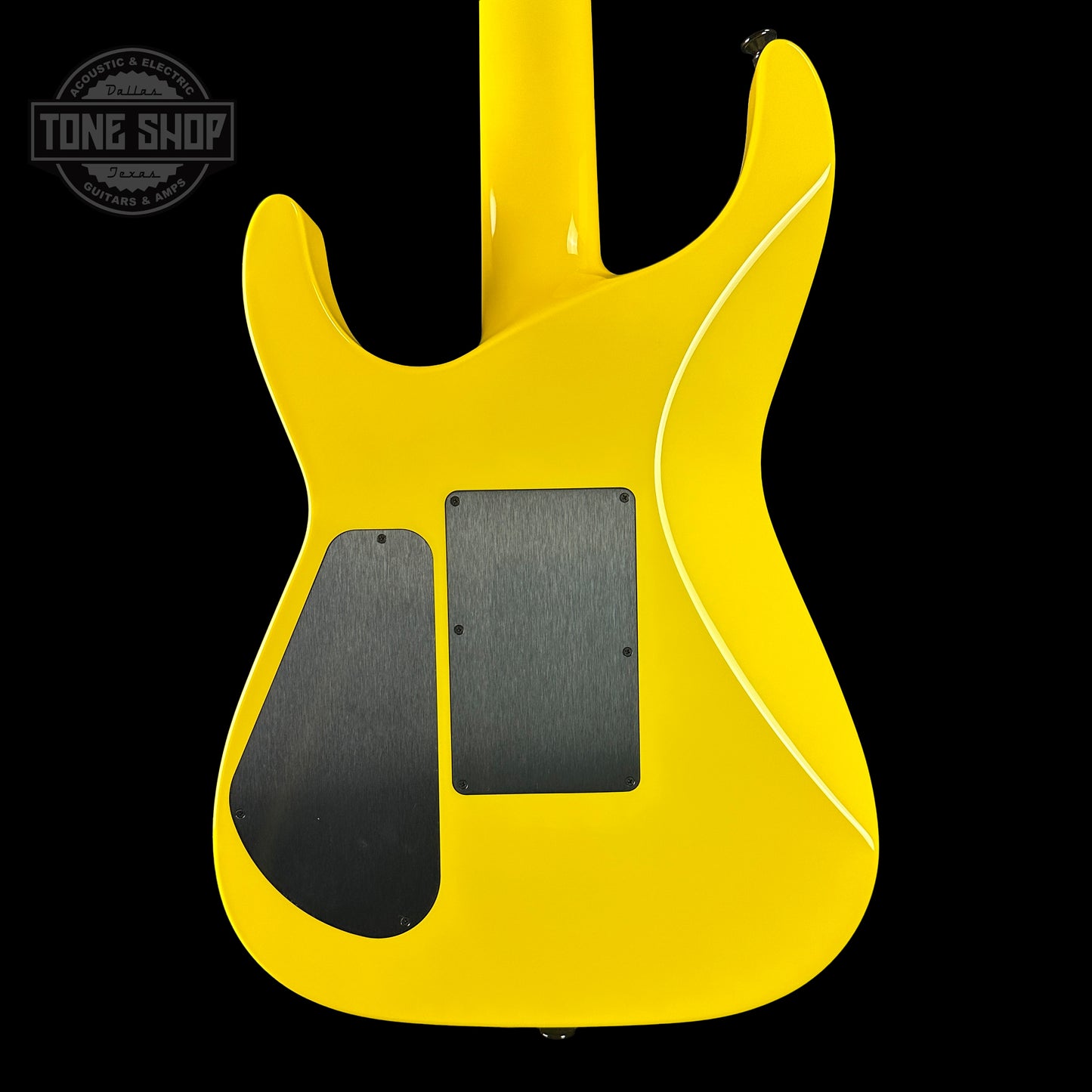 Back of Jackson Custom Shop SL2H Grafitti Yellow.