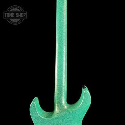 Back of neck of Jackson Custom Shop SL1 Soloist RVRS FR Seafoam Sparkle.