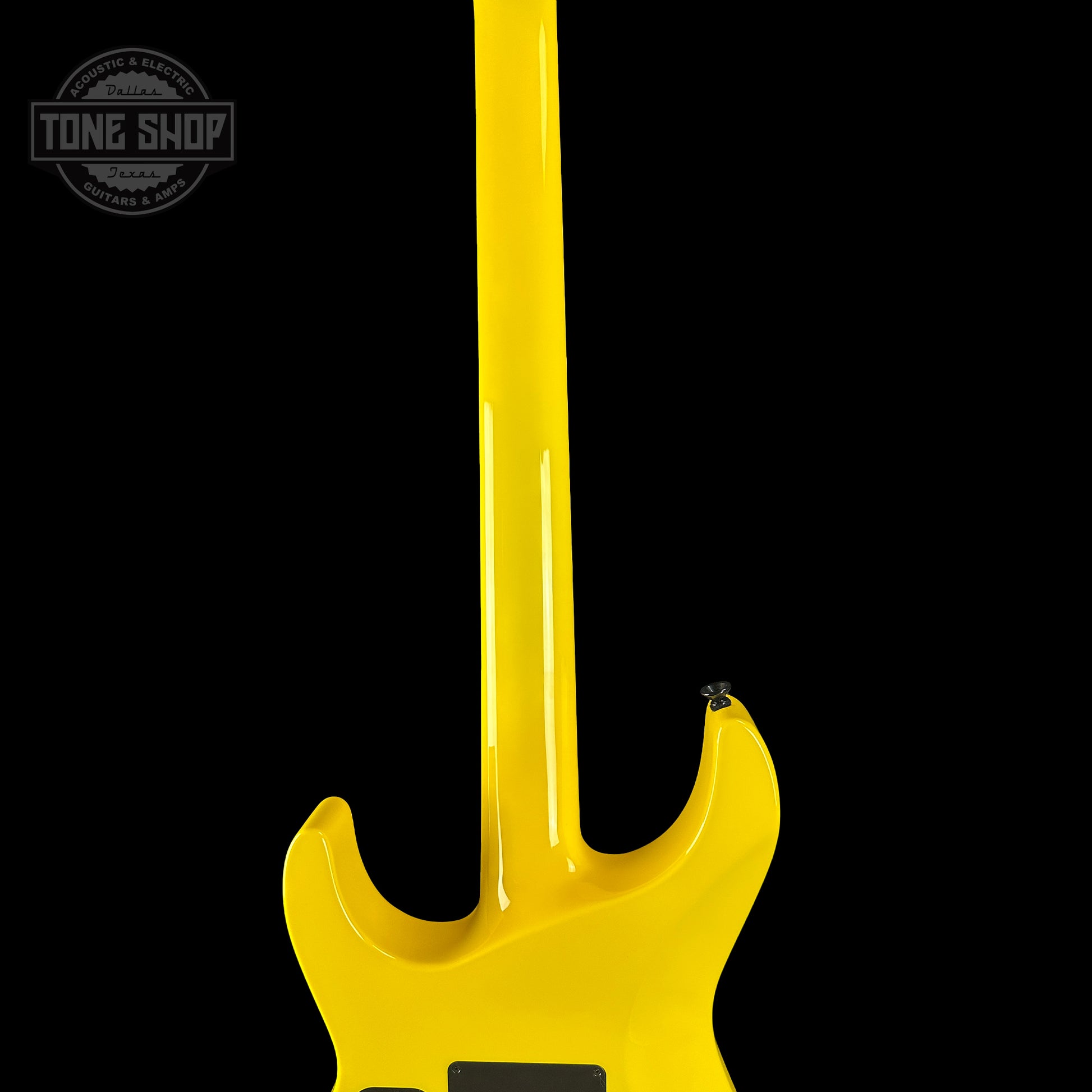 Back of neck of Jackson Custom Shop SL2H Grafitti Yellow.